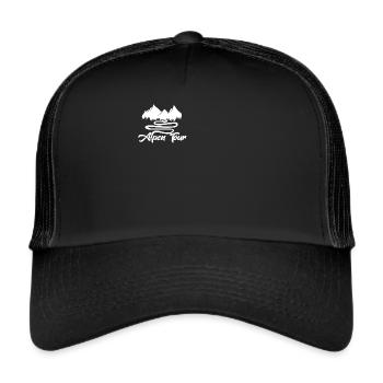 Alps Tour Hiking Outdoor Mountains Peaks - Trucker Cap - black/black - Front