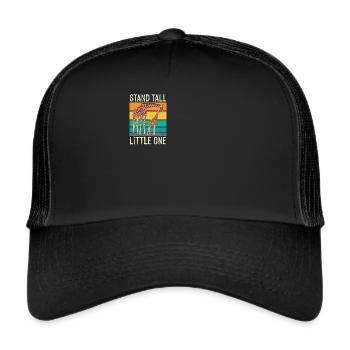 Giraffe tall small giraffe Africa - Trucker Cap - black/black - Front