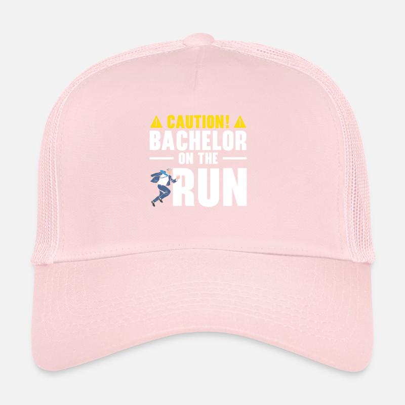 Bachelor Caution Groom Marrying Wedding Day Trucker Cap