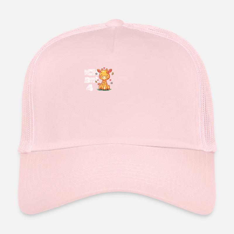 Giraffe 4 Geburtstag Safari Afrika Savanne Trucker Cap