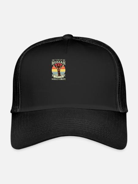 Costume de girafe Safari Africa Jungle - Casquette trucker  - noir/noir - Devant