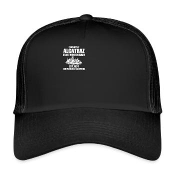 San Francisco Alcatraz Propriété de Californie - Casquette trucker  - noir/noir - Devant