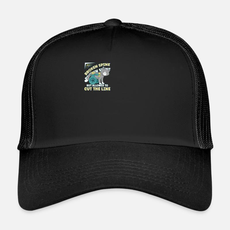 Handicap Wheelchair Design for an Amputation - Trucker Cap - Schwarz/Schwarz