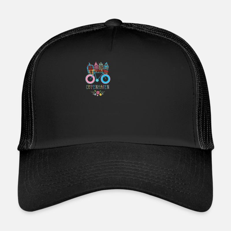 Floral Copenhague Danemark Souvenir danois Casquette trucker 