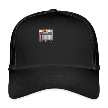 Brandenburg Gate Berlin Moon Germany - Trucker Cap - black/black - Front