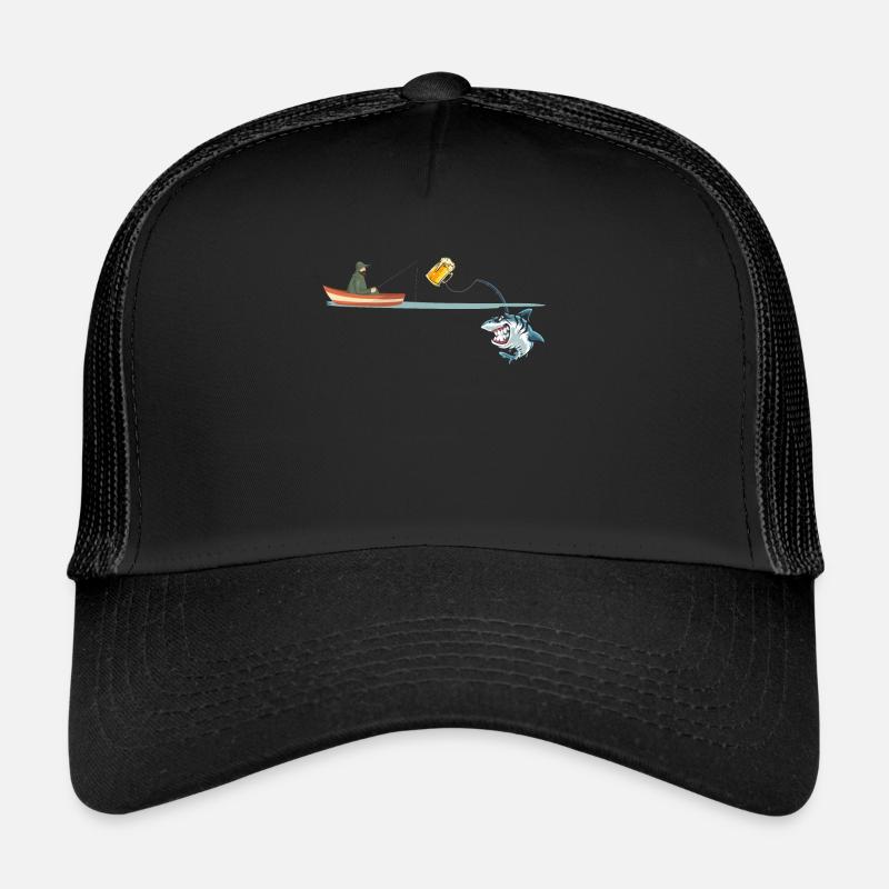 Drôle de requin Pêche Grand requin blanc Drôle de requin Casquette trucker 
