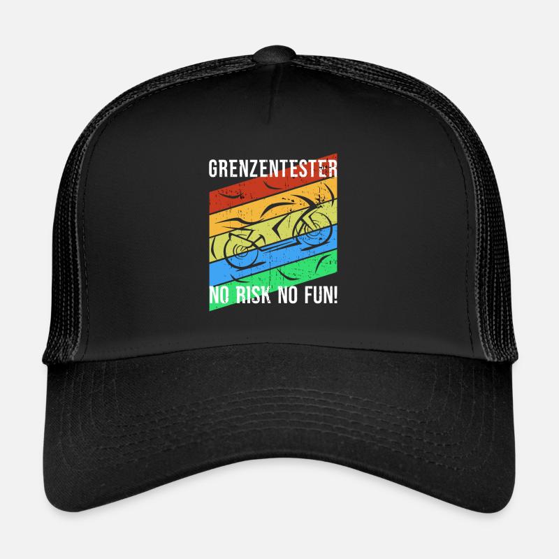 Grenzentester No Risk No Fun Motorradfahrer Biker Trucker Cap