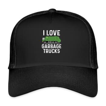 Éboueur Camion à ordures Camion à ordures Camion à ordures - Casquette trucker  - noir/noir - Devant