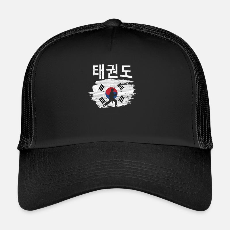 Tae Kwon Do Koreanischer Stolz Athlet Kampfsport - Trucker Cap - Schwarz/Schwarz