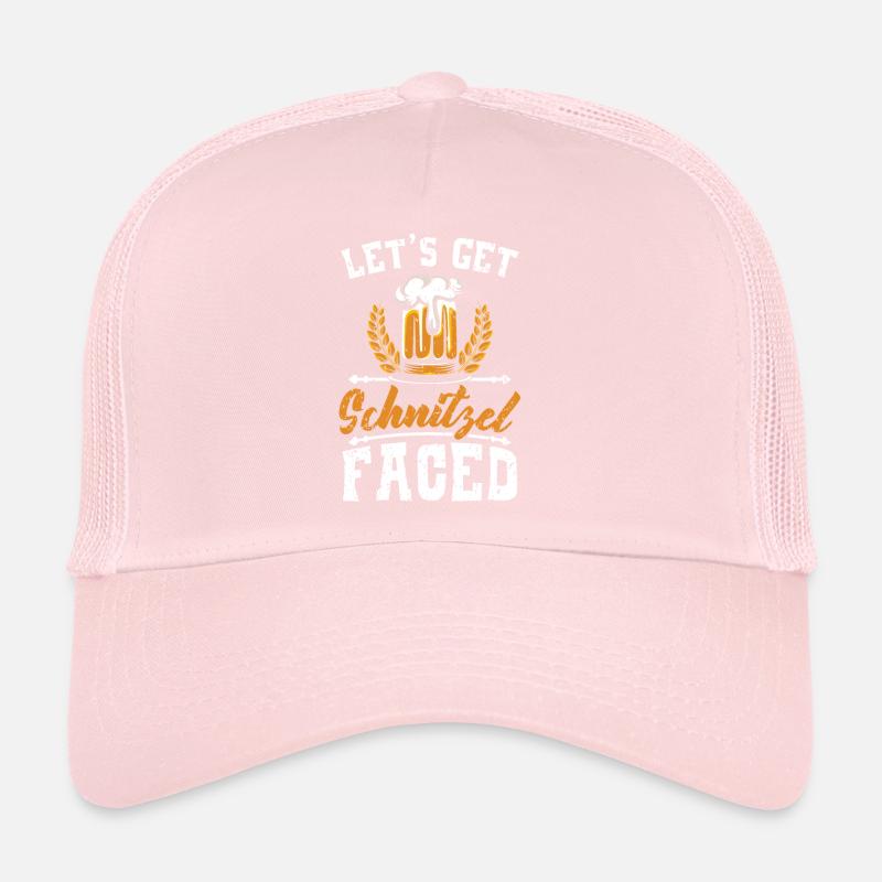 Obtenons Schnitzel Face Buveur de bière Casquette trucker 