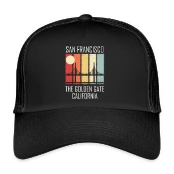 San Francisco Golden Gate Bridge California - Trucker Cap - black/black - Front