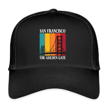 San Francisco Golden Gate Bridge California - Trucker Cap - black/black - Front
