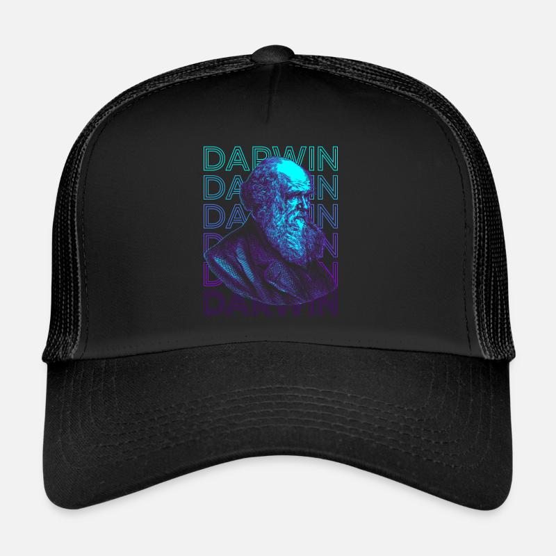 Charles Darwin Evolutionstheorie Retro Geschenk Trucker Cap