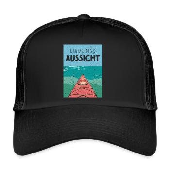 Wildwasser Kayak Kajak Kanusport Kayakfahrer - Trucker Cap - Schwarz/Schwarz - Vorne