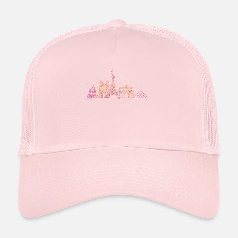 Paris Skyline Silhouette City Trip Eiffel Tower Trucker Cap