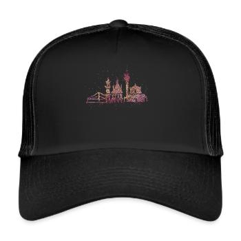 Dresden Skyline Silhouette City Trip Germany - Trucker Cap - black/black - Front