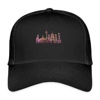 Berlin Skyline Silhouette City Trip Germany - Trucker Cap - black/black - Front