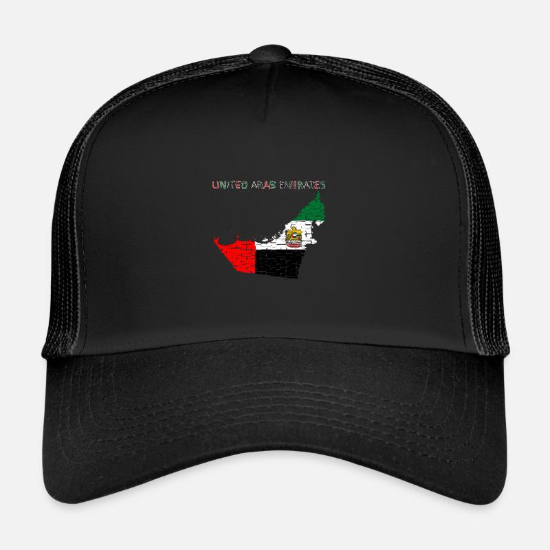Émirats arabes unis Carte Drapeau EAU Dubaï Casquette trucker 