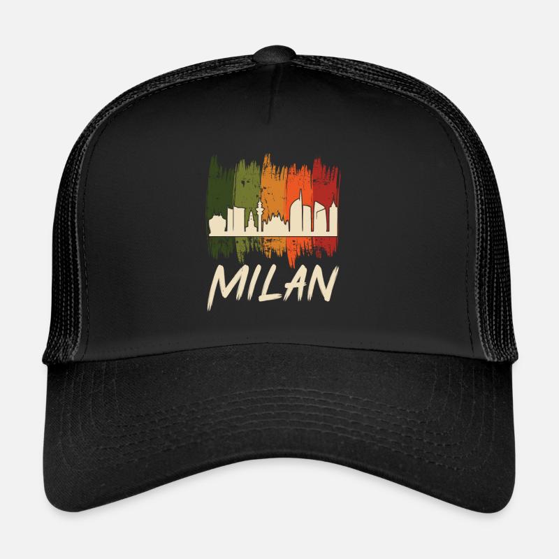 Mailand Retro Skyline mailänder Dom Trucker Cap