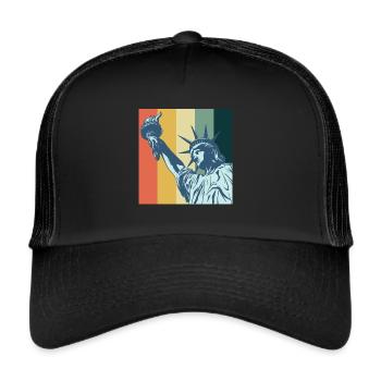 Statue of Liberty NYC Big Apple New York Liberty - Trucker Cap - black/black - Front