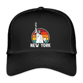 New York Statue of Liberty NYC Liberty Island - Trucker Cap - black/black - Front