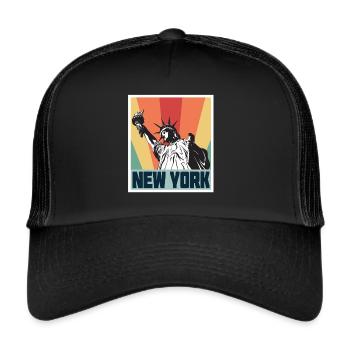 Statue of Liberty New York Liberty Island Big Apple - Trucker Cap - black/black - Front
