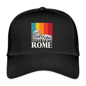 Colosseum Italy Rome Ancient Romans Tuscany - Trucker Cap - black/black - Front