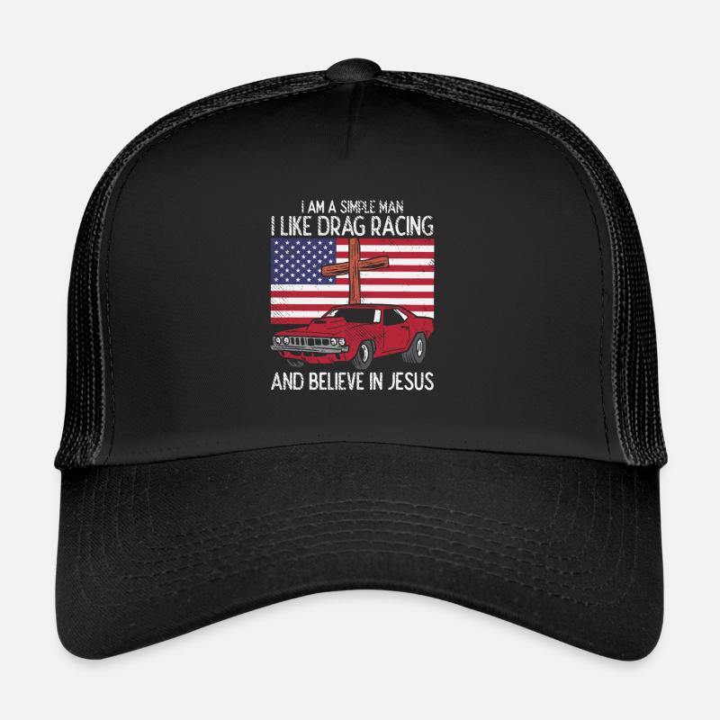 DRAG RACING / JESUS: Drag Racing & Jesus Trucker Cap