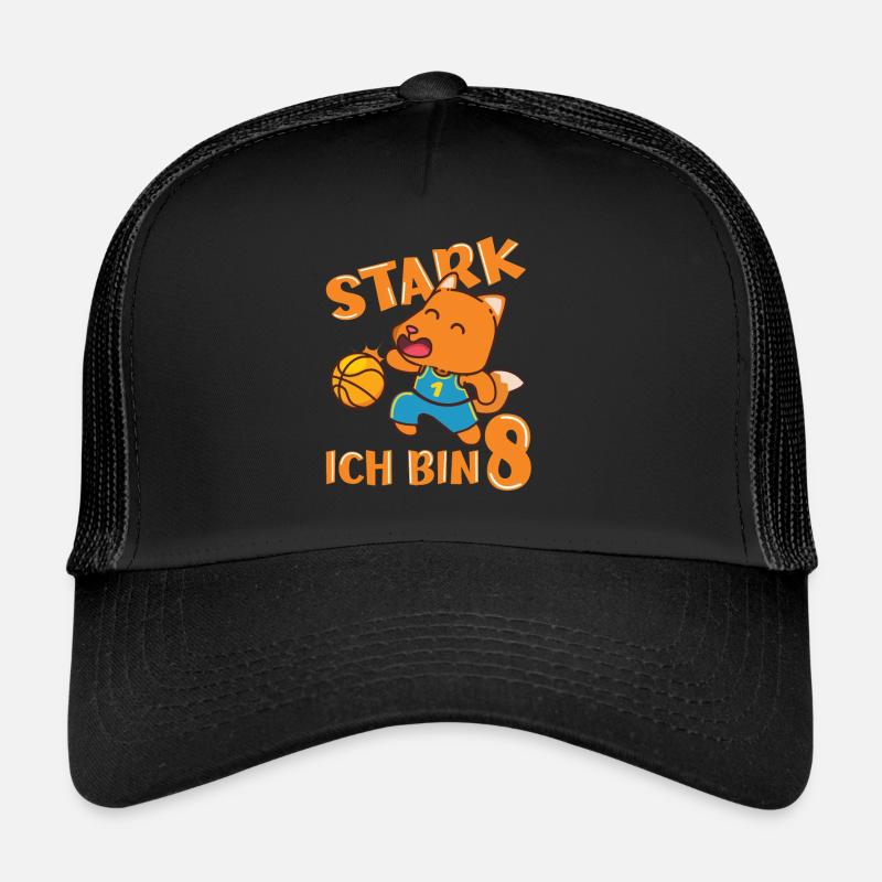 Fuchs Basketballer 8. Geburtstag Stark Ich bin 8 Trucker Cap
