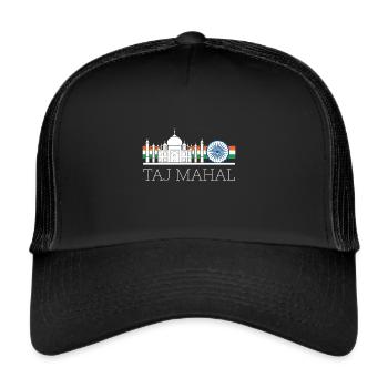 Taj Mahal Tourist Asie Inde - Casquette trucker  - noir/noir - Devant