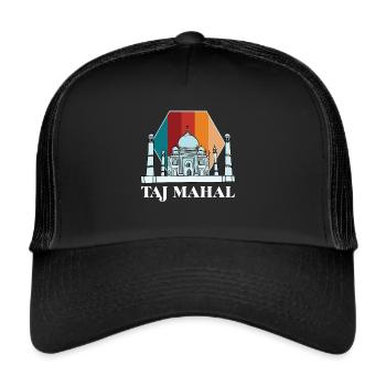 India Taj Mahal Palace South Asia Tourist - Trucker Cap - black/black - Front