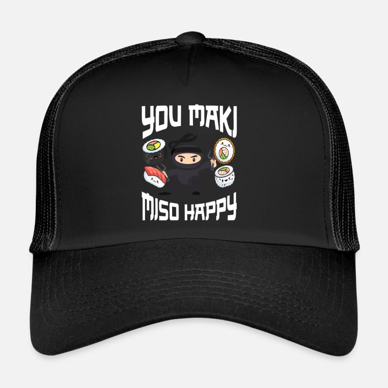 Ninja Ninjutsu Judo Katana Kinder Shuriken Warrior Trucker Cap