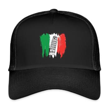 Pisa Leaning Tower Italy Tuscany Florence - Trucker Cap - black/black - Front