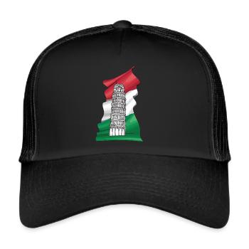 Leaning Tower of Pisa Italy Tuscany Florence - Trucker Cap - black/black - Front