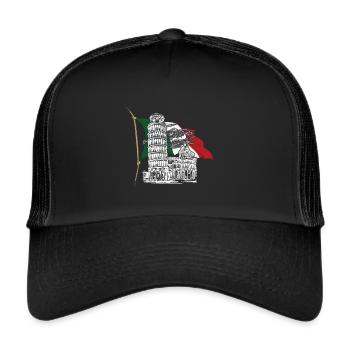 Pisa Leaning Tower Italy Tuscany Florence - Trucker Cap - black/black - Front
