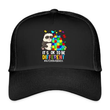 Autismus - Trucker Cap - Schwarz/Schwarz - Vorne