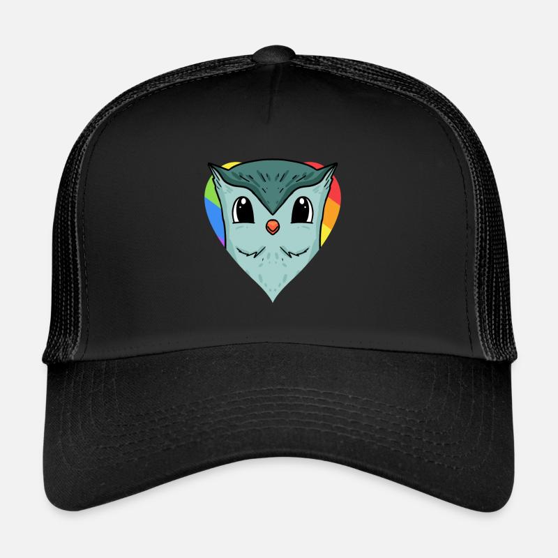 Eule Lgbt Regenbogen Farben Trucker Cap