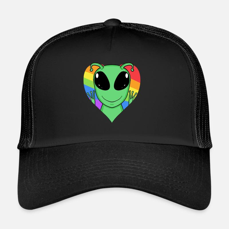 Alien Lgbt Regenbogen Farben Trucker Cap