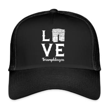 Arc de Triomphe Amour Paris Place Charles de Gaulle - Casquette trucker  - noir/noir - Devant