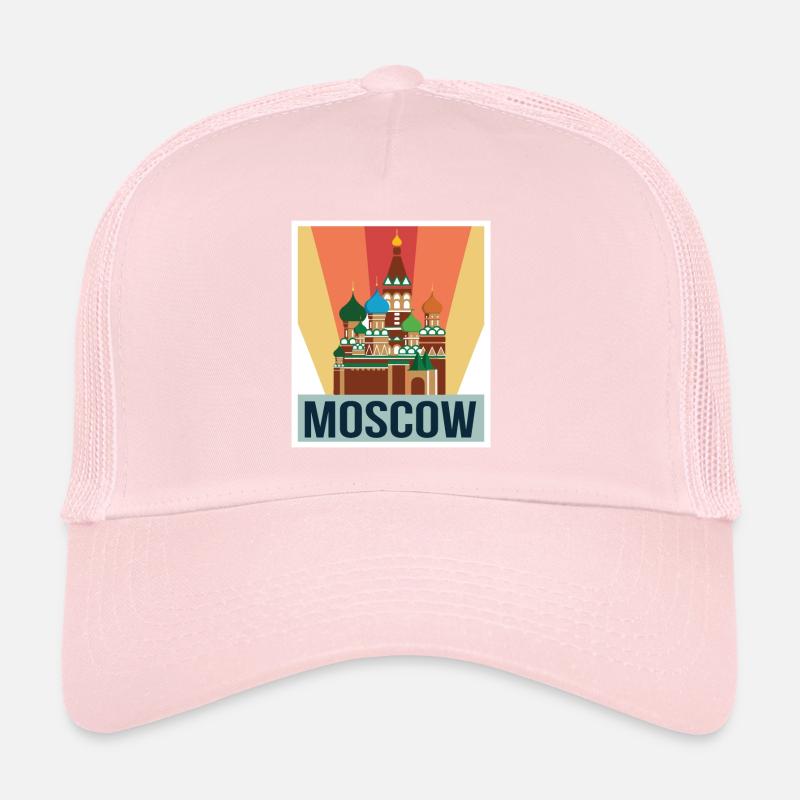 Moscow Basil's Cathedral Retro Christians Russia Trucker Cap