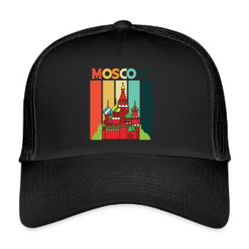 Moscow Retro Cathedral Russia - Trucker Cap - black/black - Front
