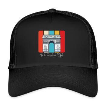 Paris Arc de Triumphe France Arc de Triomphe - Trucker Cap - black/black - Front