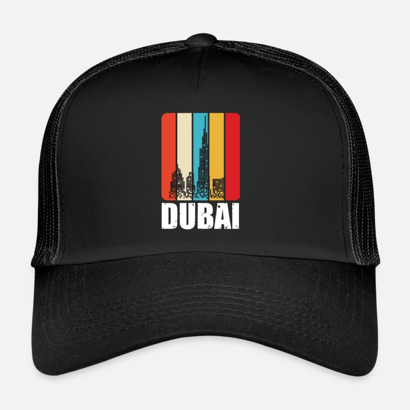 Dubai Emirates Burj Khalifa Retro UAE Trucker Cap