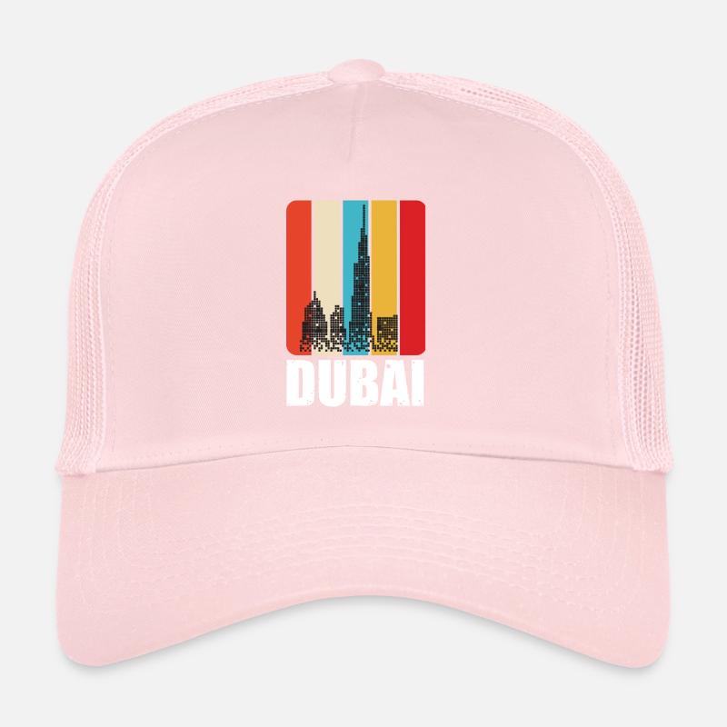 Dubai Emirates Burj Khalifa Retro UAE Trucker Cap
