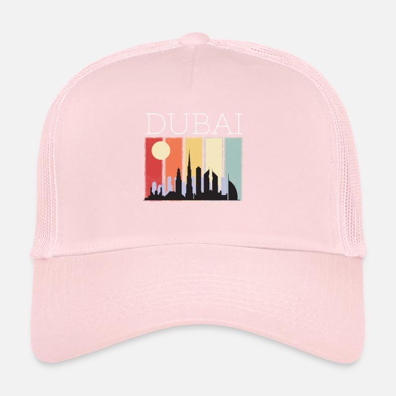 Burj Khalifa Skyline Dubai Emirates UAE Trucker Cap
