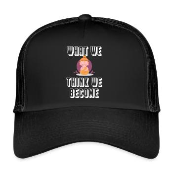 Bouddha Ce que nous pensons devenir - Casquette trucker  - noir/noir - Devant