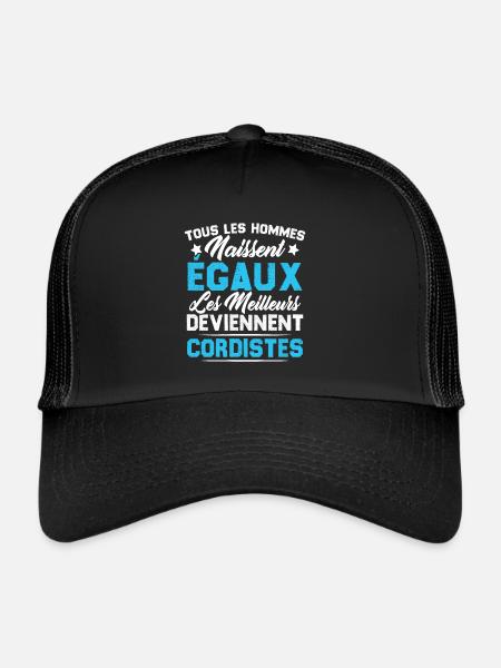 Les Meilleurs Hommes Deviennent Cordistes - Casquette trucker  - noir/noir - Devant