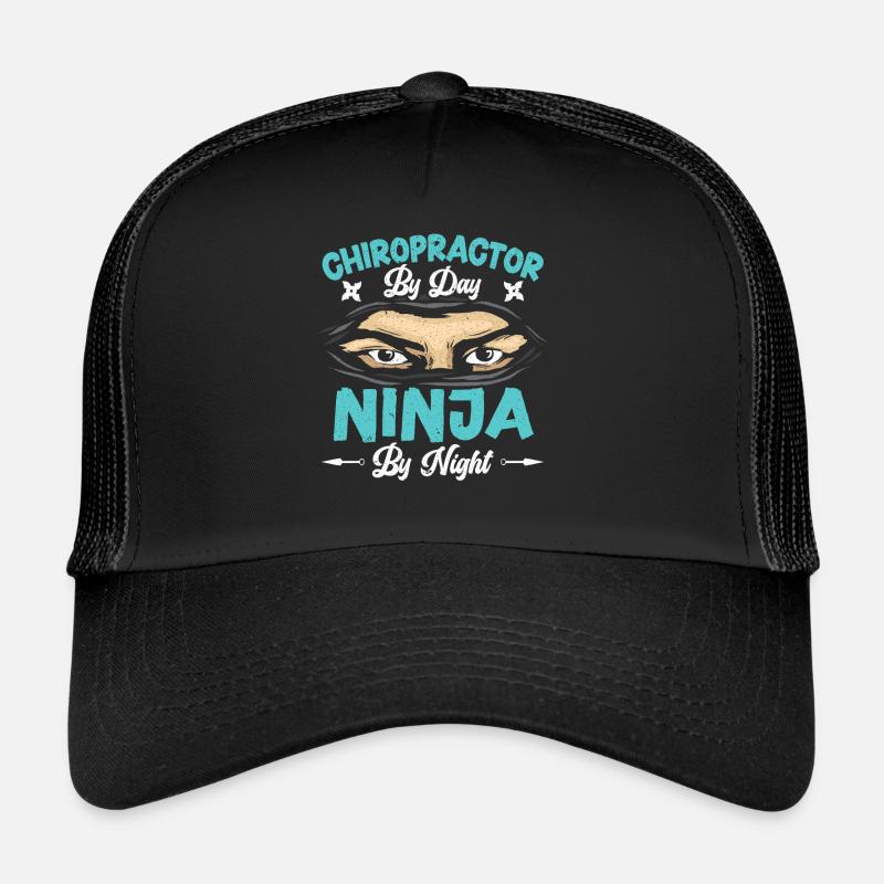 Chiropraticien par jour Ninja par nuit Chiro Squad Casquette trucker 