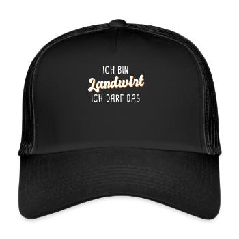 Landwirt - Trucker Cap - Schwarz/Schwarz - Vorne