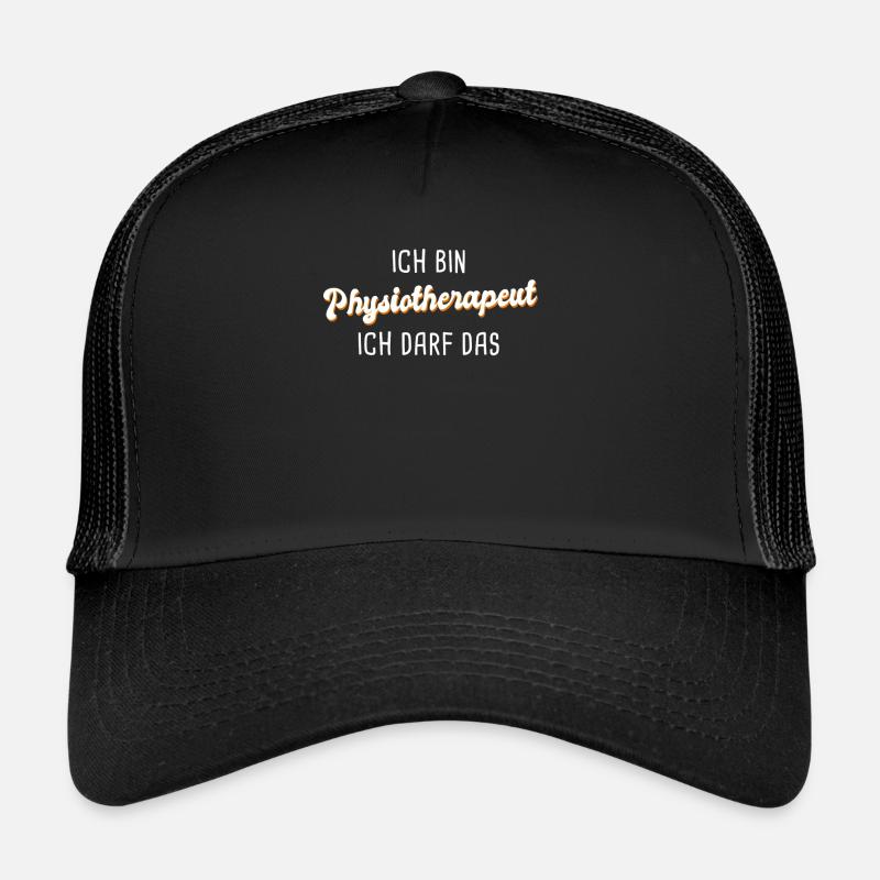 Physiotherapeut - Trucker Cap - Schwarz/Schwarz
